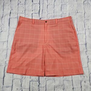 Pro Tour Shorts MENS SIZE 38 Cool Play Plaid Flat Front Golf Pink